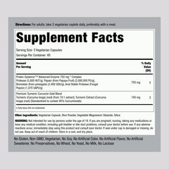 Close-up of product label highlighting vegetarian, non-GMO, gluten-free features