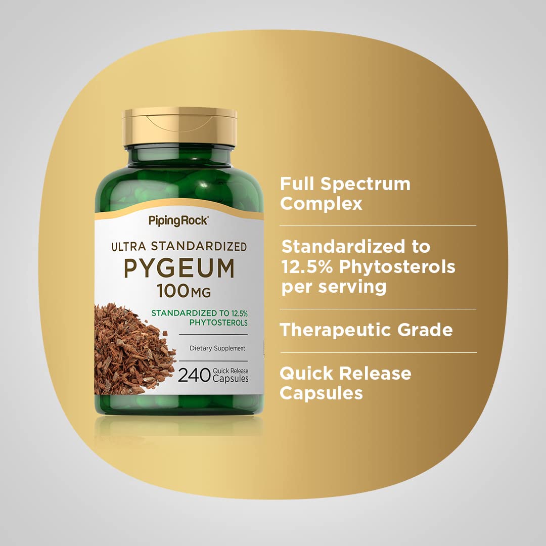 Piping Rock pygeum extract powder close-up illustrating concentrated herb form