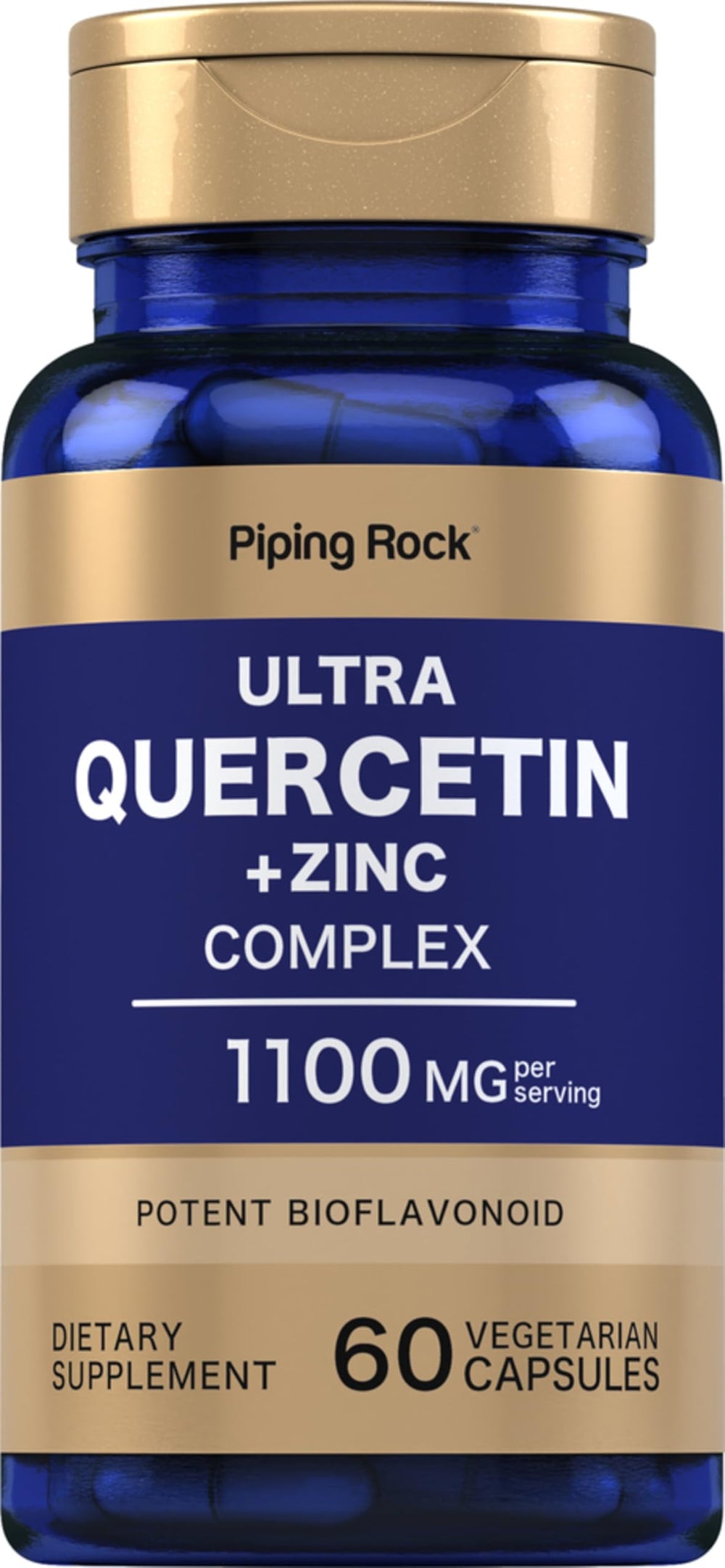 Piping Rock front packaging showing bottle and supplement name for easy identification