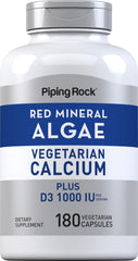 Piping Rock front packaging showing vegetarian calcium benefits