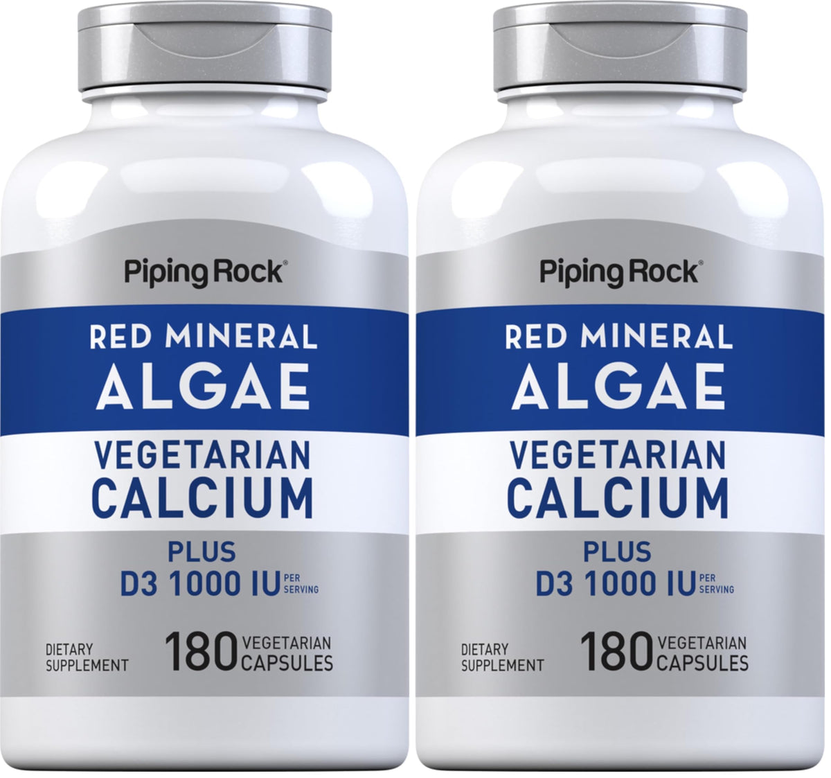 Front view of Piping Rock Red Mineral Algae bottle