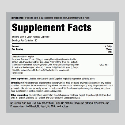 Close-up of Resveratrol Complex capsules