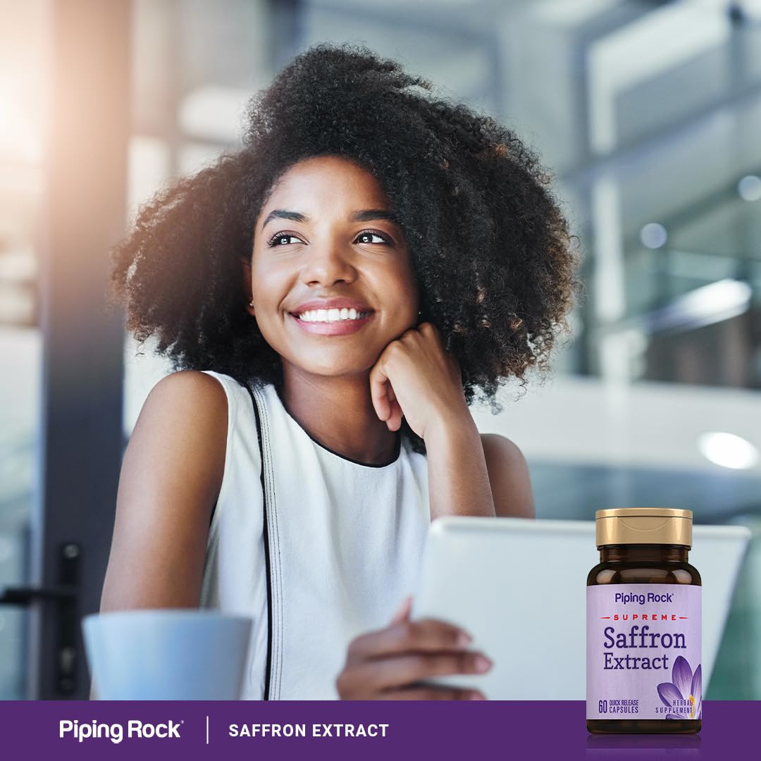 Piping Rock saffron extract raw stigma visual with ingredient transparency