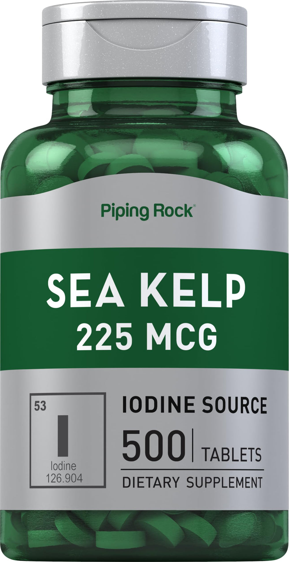 Piping Rock front packaging showing bottle and label for easy identification and shelf appeal