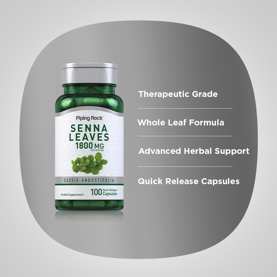 Piping Rock ingredient label detail highlighting whole leaf formula and purity