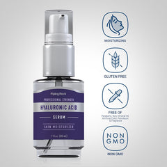 Piping Rock clear serum droplet texture close-up highlighting lightweight hydration feel