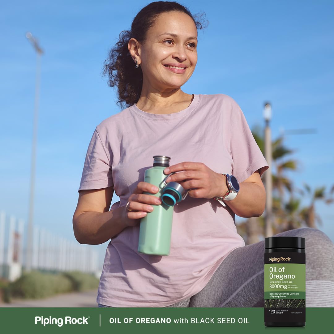 Piping Rock bottle in hand for size comparison and travel portability