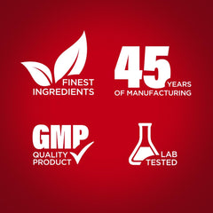 Piping Rock bottle open with visible ingredients list showing quality assurance benefit