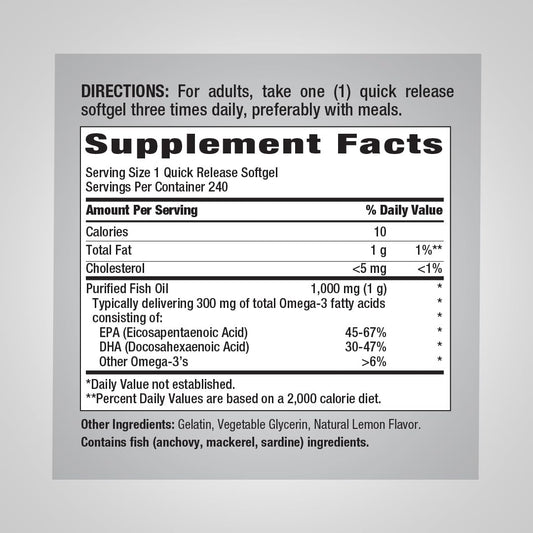 Piping Rock close-up of softgels highlighting smooth finish and easy swallowing