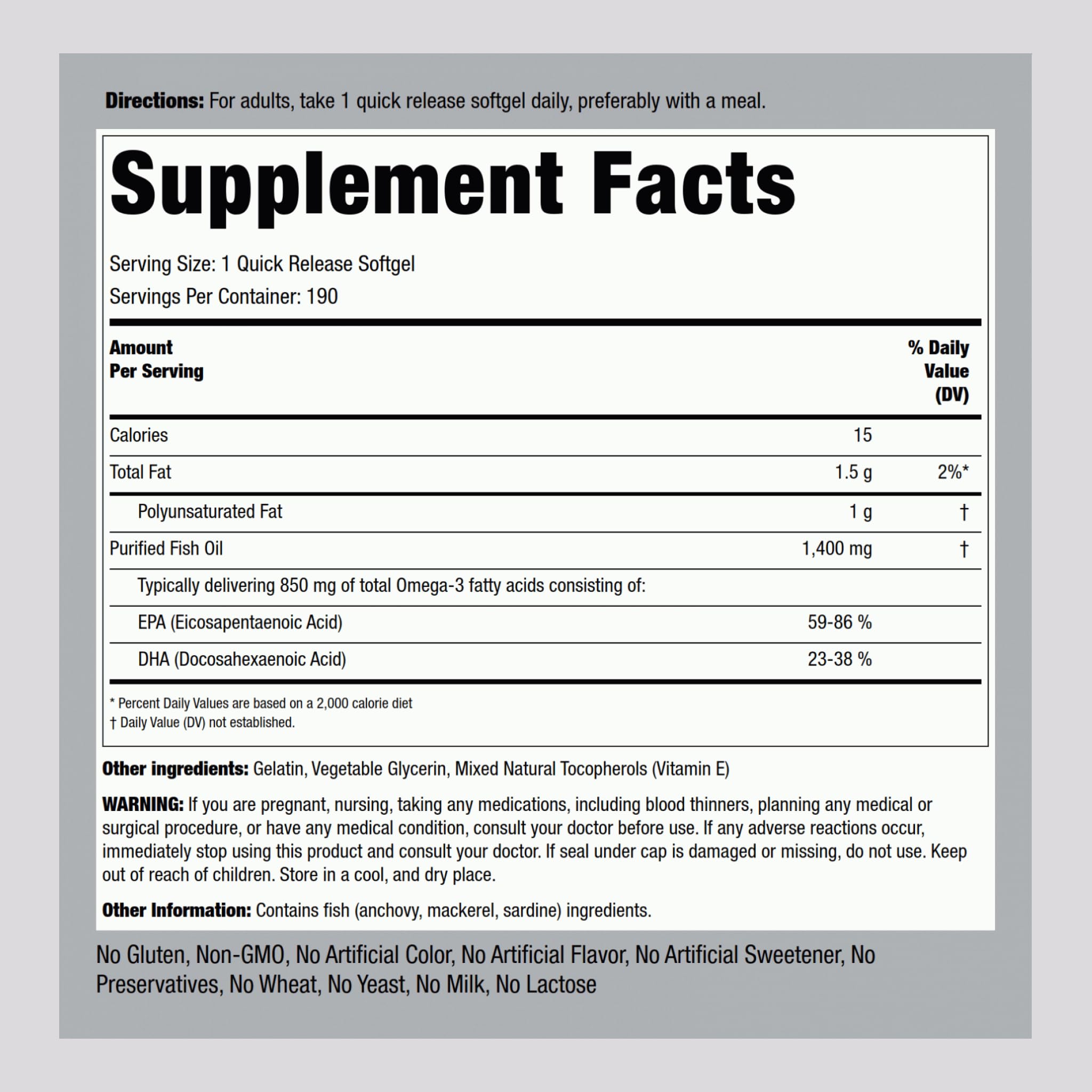 Piping Rock softgels close-up showing smooth texture and easy swallowing benefit