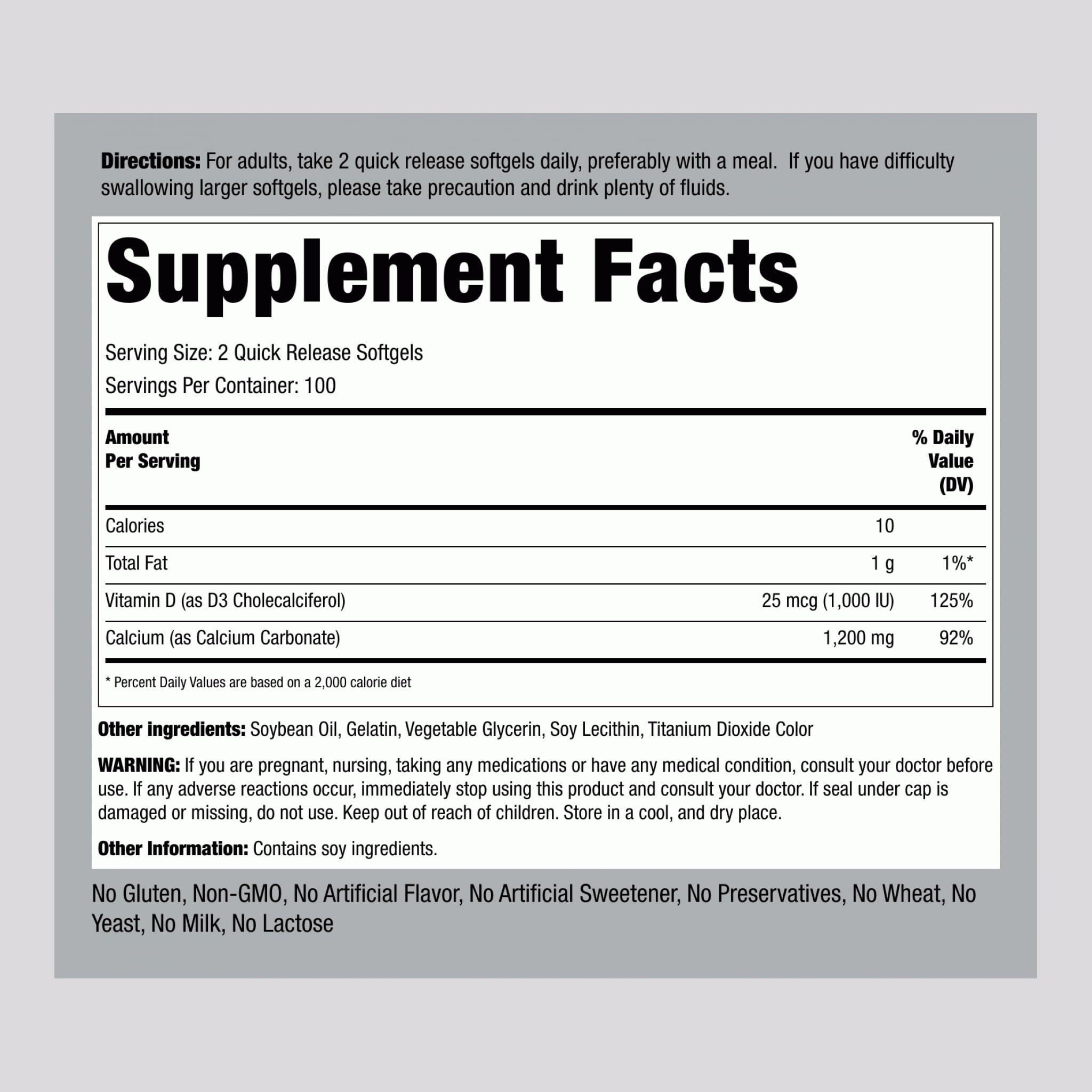 Piping Rock close-up of softgels showing smooth texture and quick-release benefit