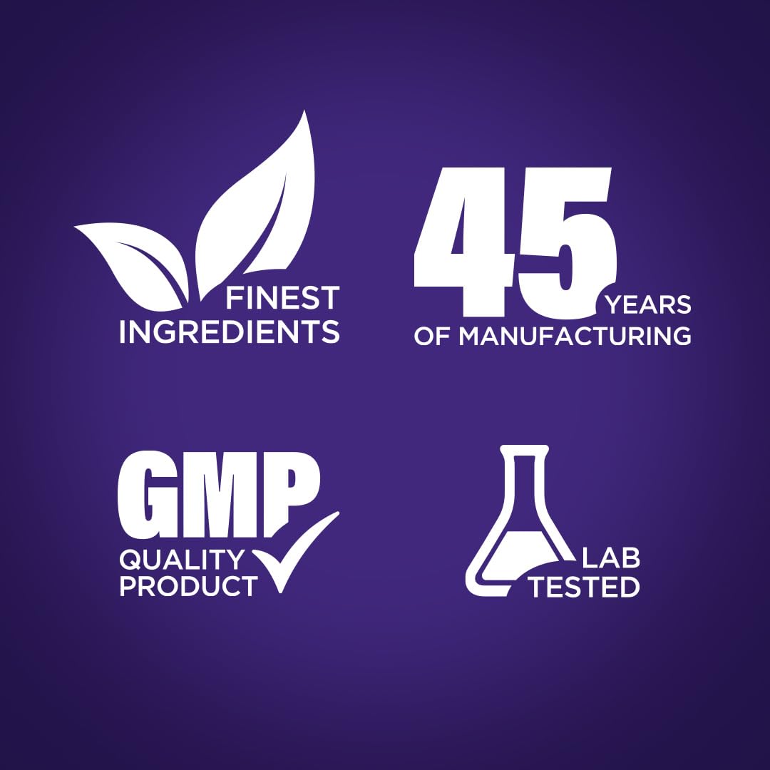 Piping Rock back label with ingredients and laboratory-tested claim benefit
