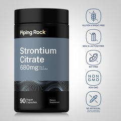 Piping Rock bottle open with capsules visible, easy daily access shown