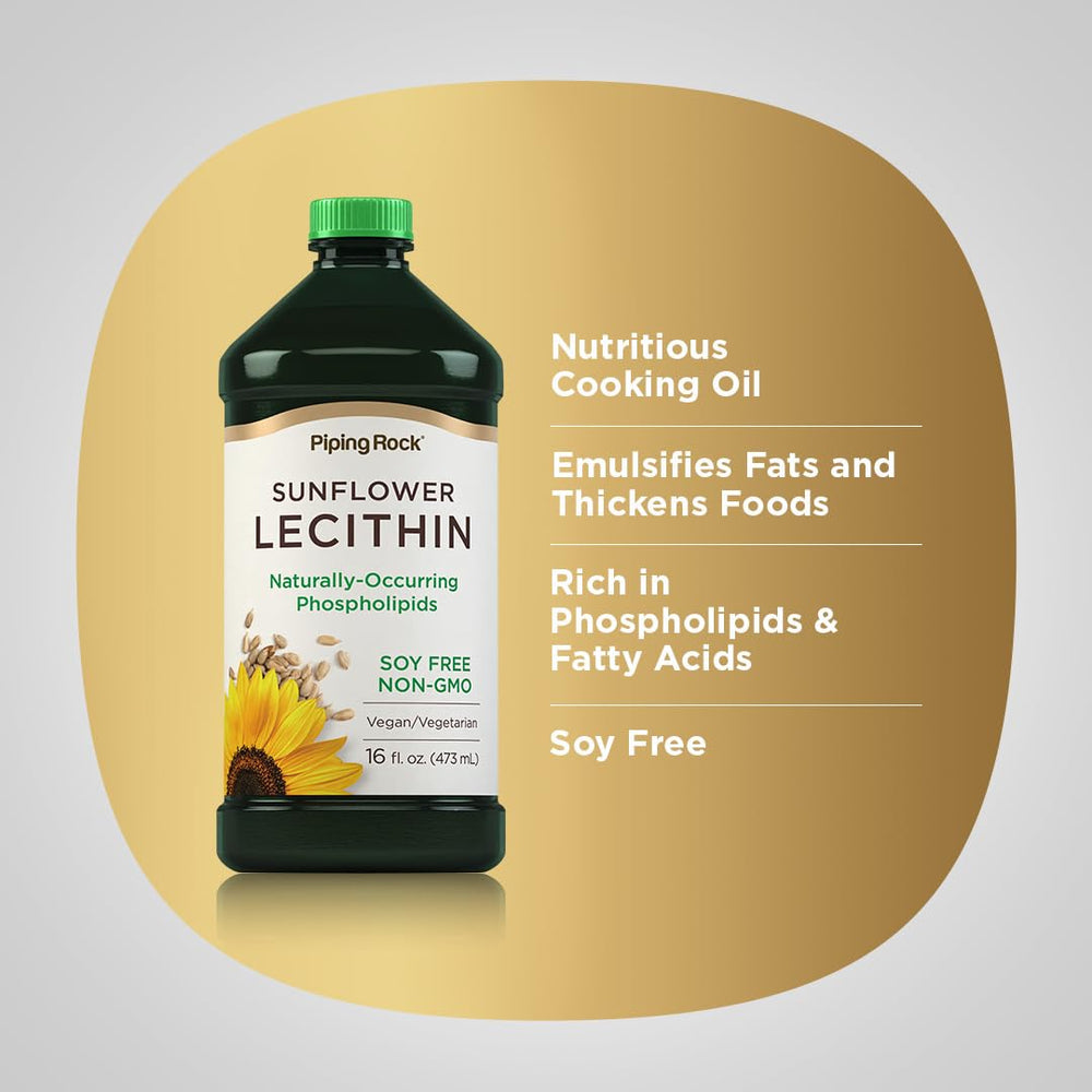 Piping Rock lecithin blended into a smoothie showing smooth texture and convenience