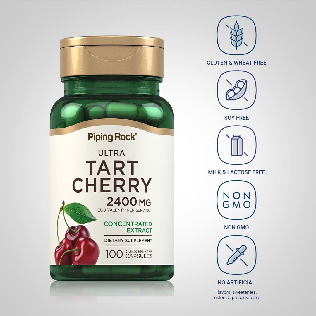 Close-up of Tart Cherry Capsules showing texture