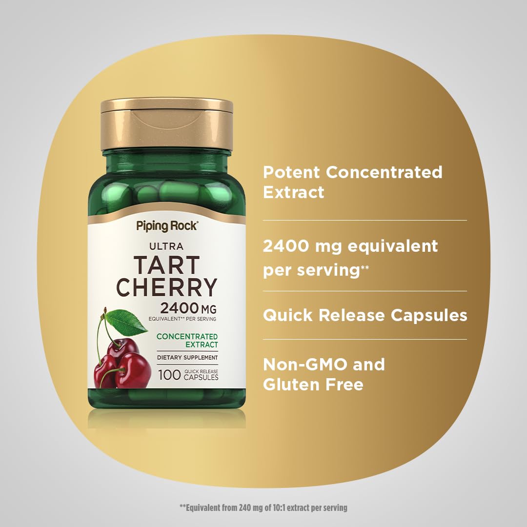 Supplement Facts label for Tart Cherry Capsules