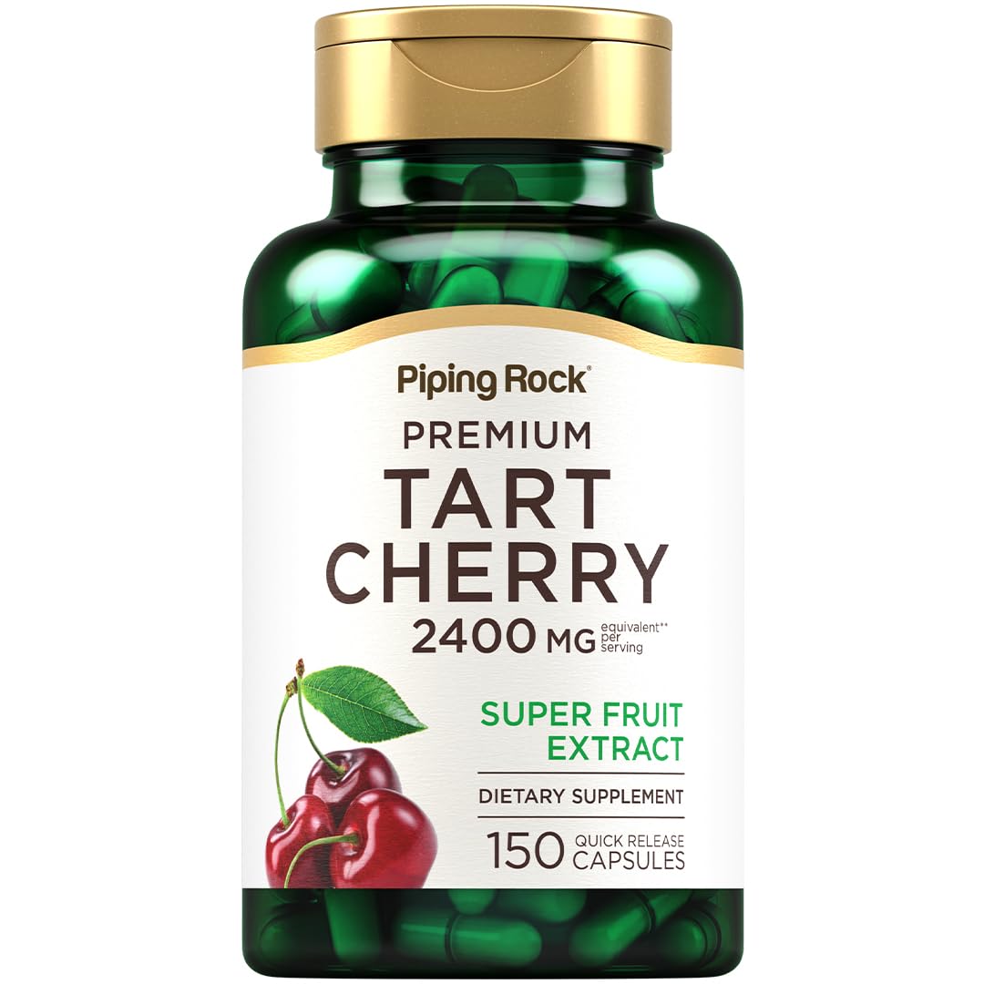 Bottle front view of Piping Rock Tart Cherry Extract 2400mg