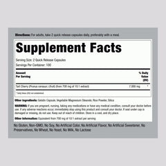 Close-up of Tart Cherry Extract capsules in blister pack