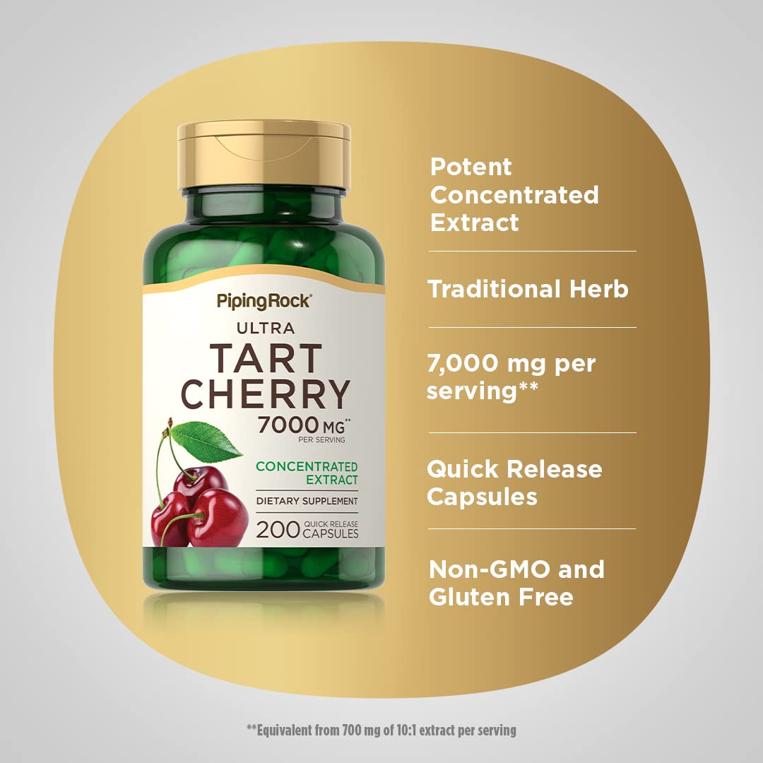 Non-GMO and Gluten Free badge on Tart Cherry Extract packaging