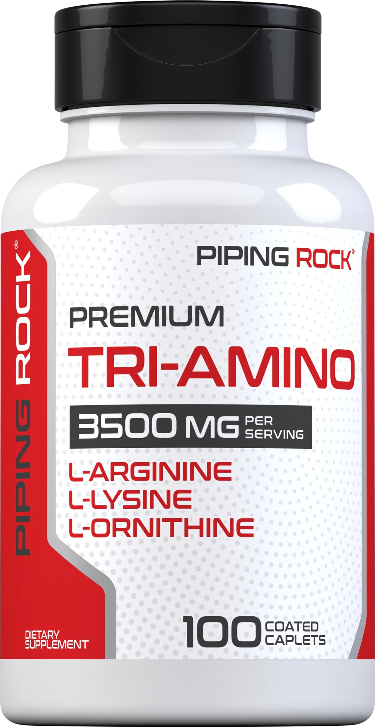 Piping Rock front packaging showing 100 caplets and product name benefit clarity
