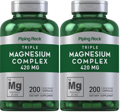 Piping Rock Triple Magnesium Complex 420 mg, 200 capsules bottle