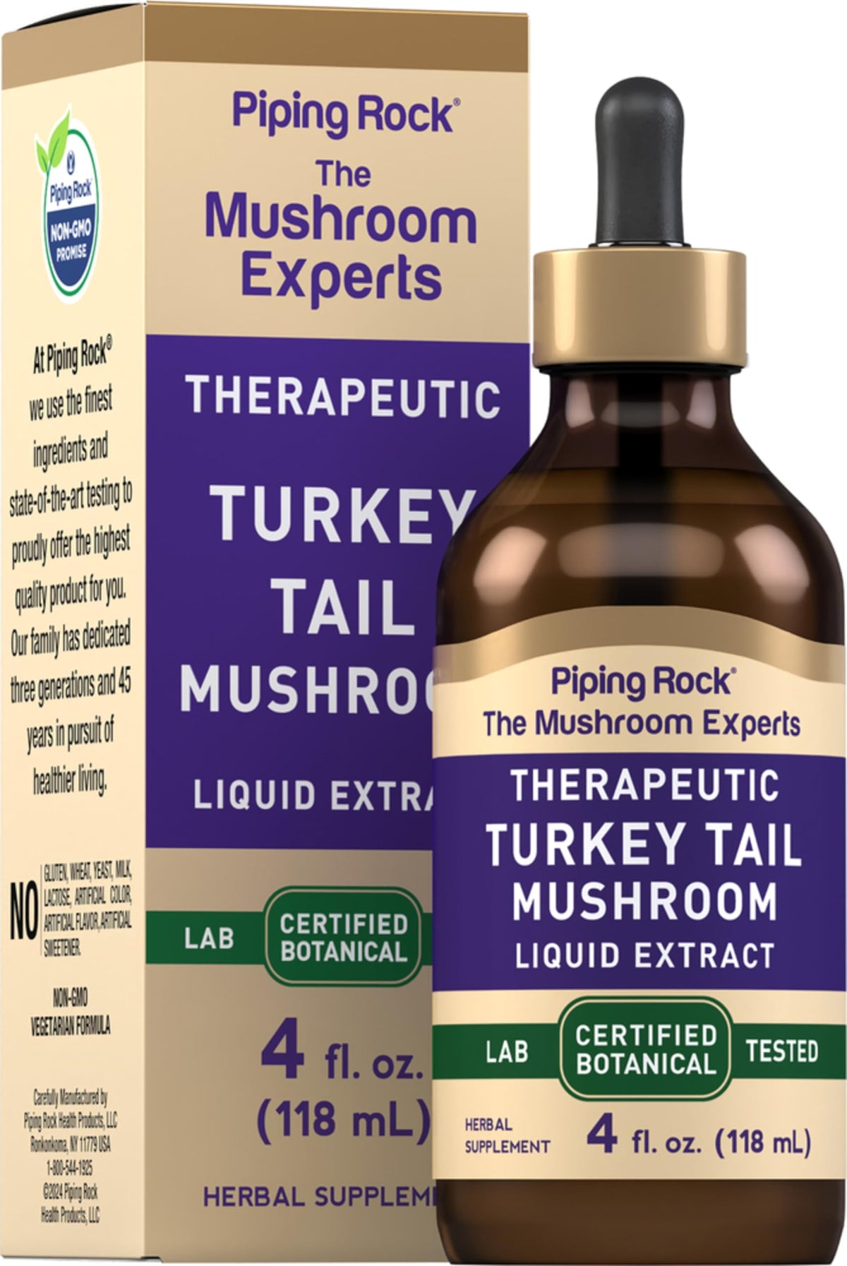 Piping Rock bottle front packaging showing product and benefits