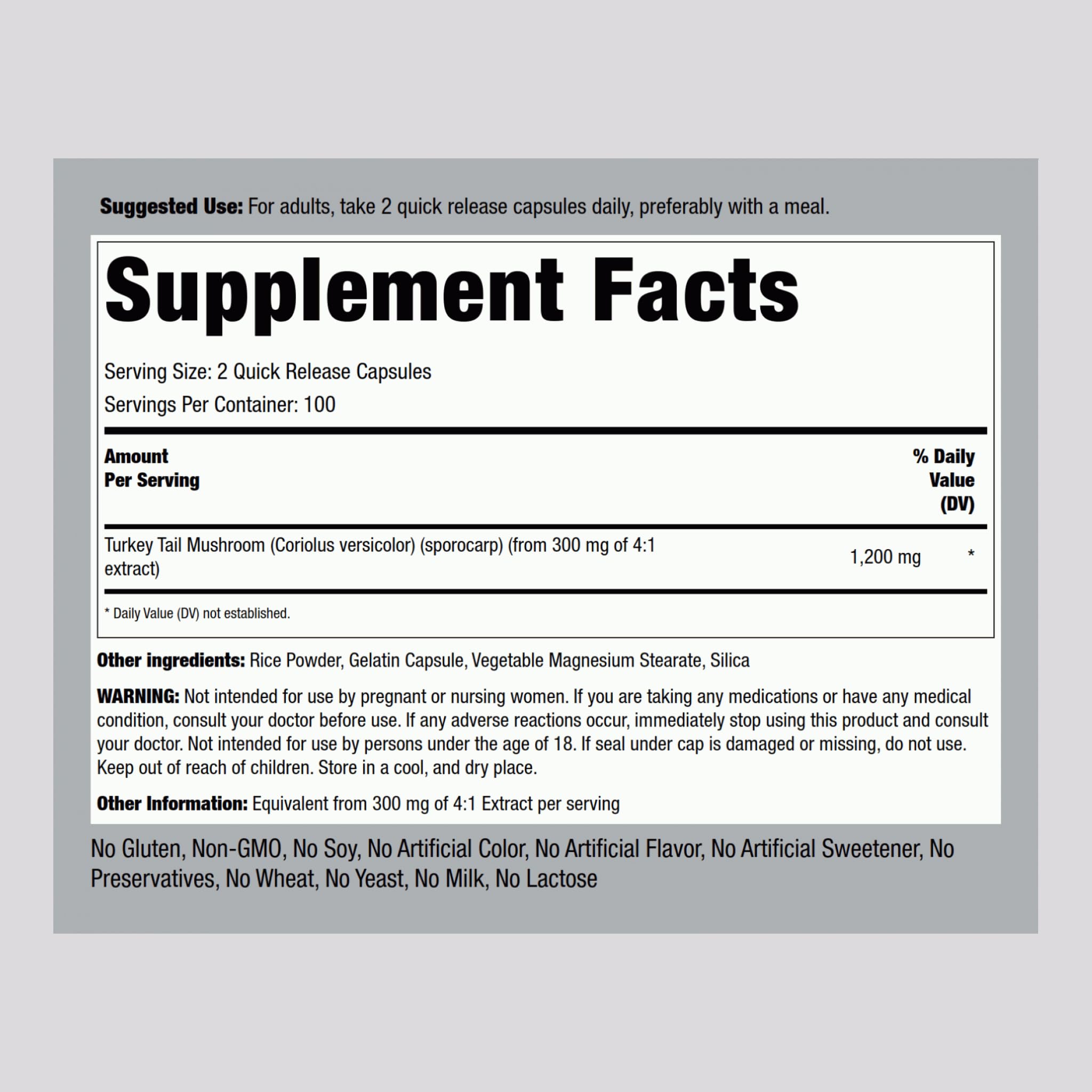 Piping Rock open bottle with capsules spilling out for easy dosing and portability benefit