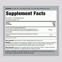 Piping Rock close-up of turmeric curcumin capsules highlighting smooth texture