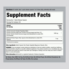 90 capsules packaging image for Piping Rock Turmeric Curcumin