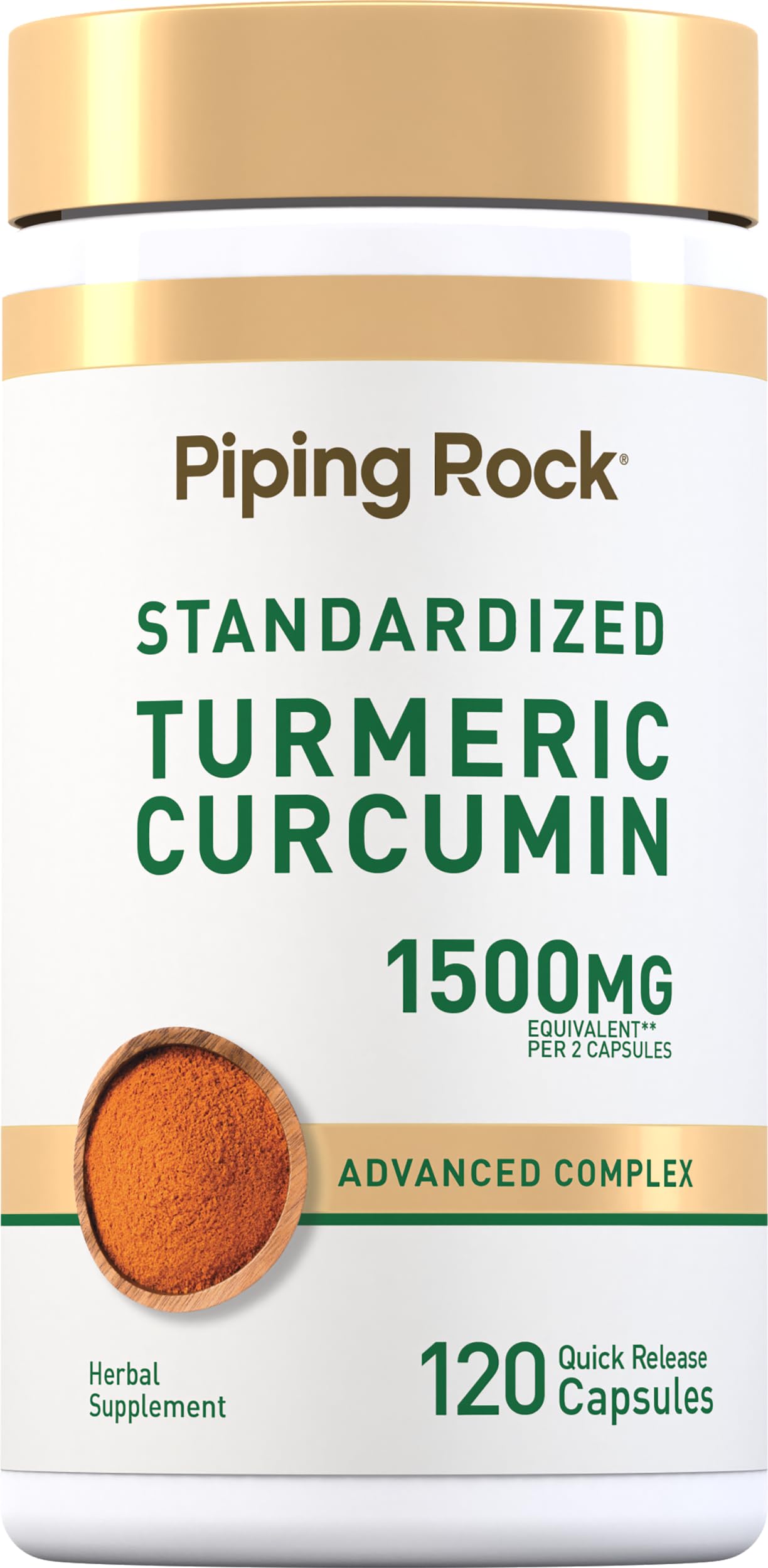 Piping Rock front packaging showing bottle and product name for clear identification and trust