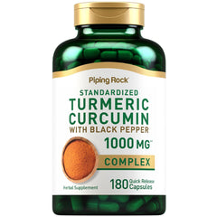 Piping Rock bottle front packaging showing 180-capsule supply and brand