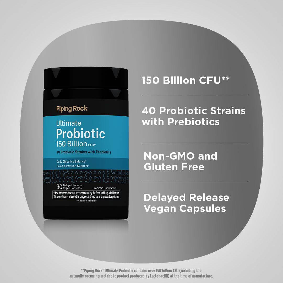 Piping Rock opened capsule revealing probiotic contents for transparency