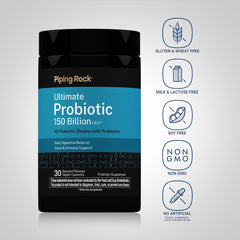 Piping Rock probiotic powder texture illustrating fine, free-flowing contents