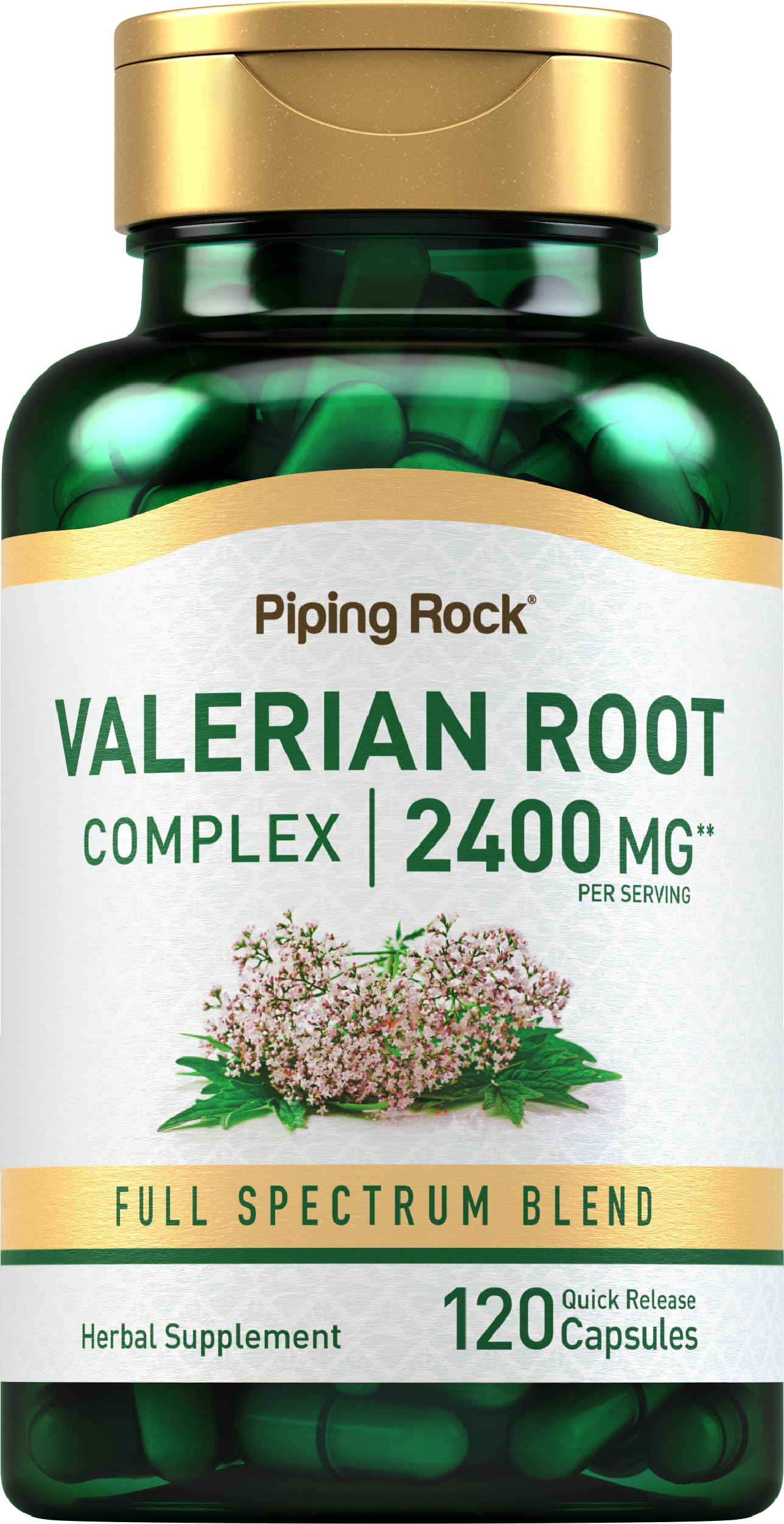 Piping Rock bottle front view showing product name and 120-count benefit