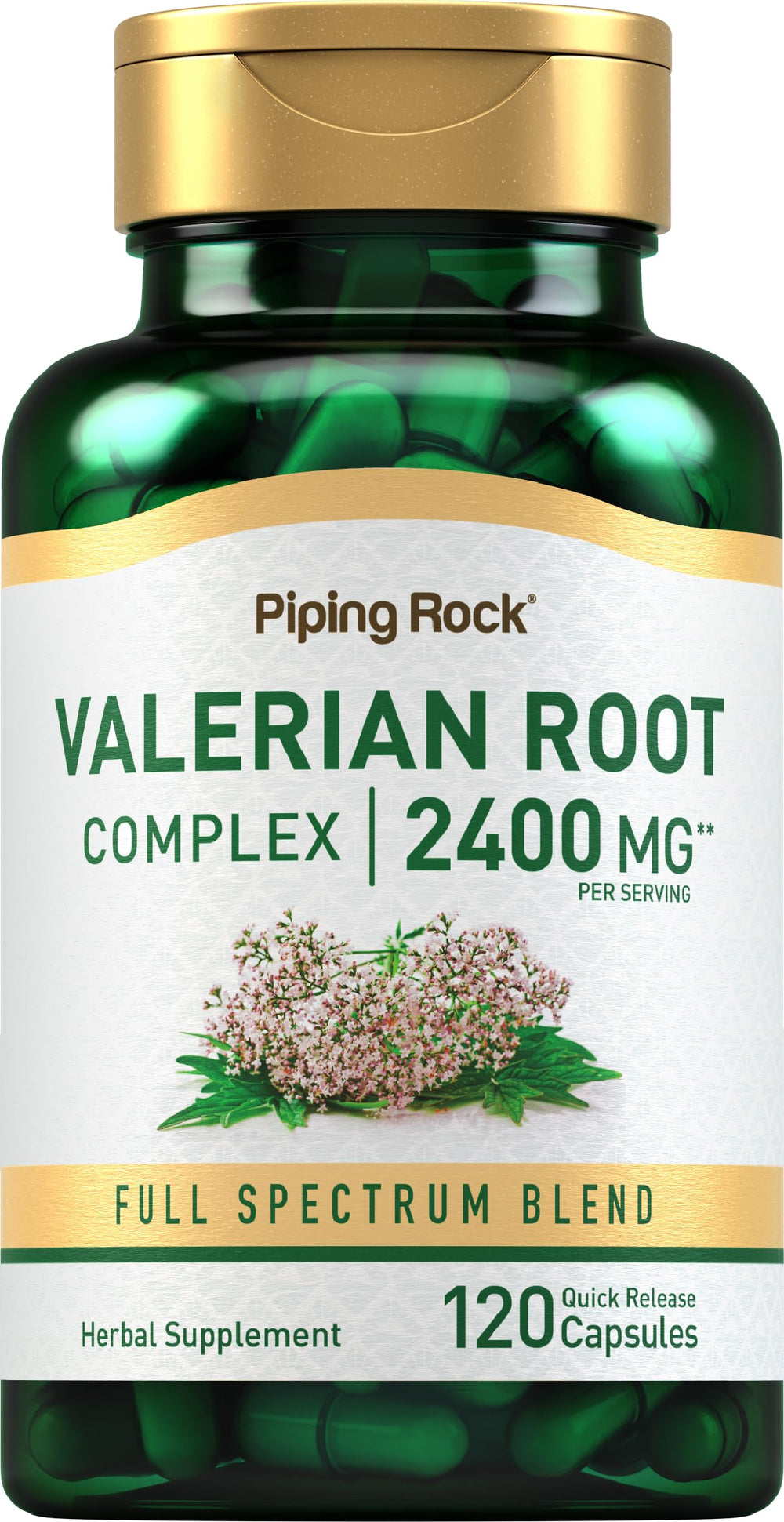 Piping Rock bottle front view showing product name and 120-count benefit