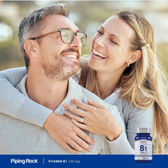 Piping Rock tablet held in hand, showing swallowable size and user-friendly design benefit