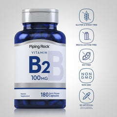 Piping Rock open bottle with capsules spilling to show serving quantity advantage