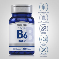 Close-up of product label showing Pyridoxine Hydrochloride