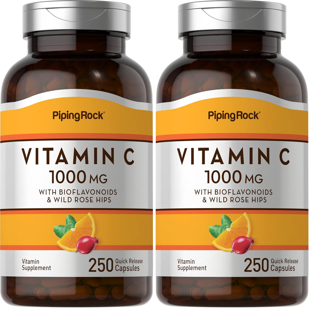 Piping Rock Vitamin C 1000mg bottle with 250 capsules
