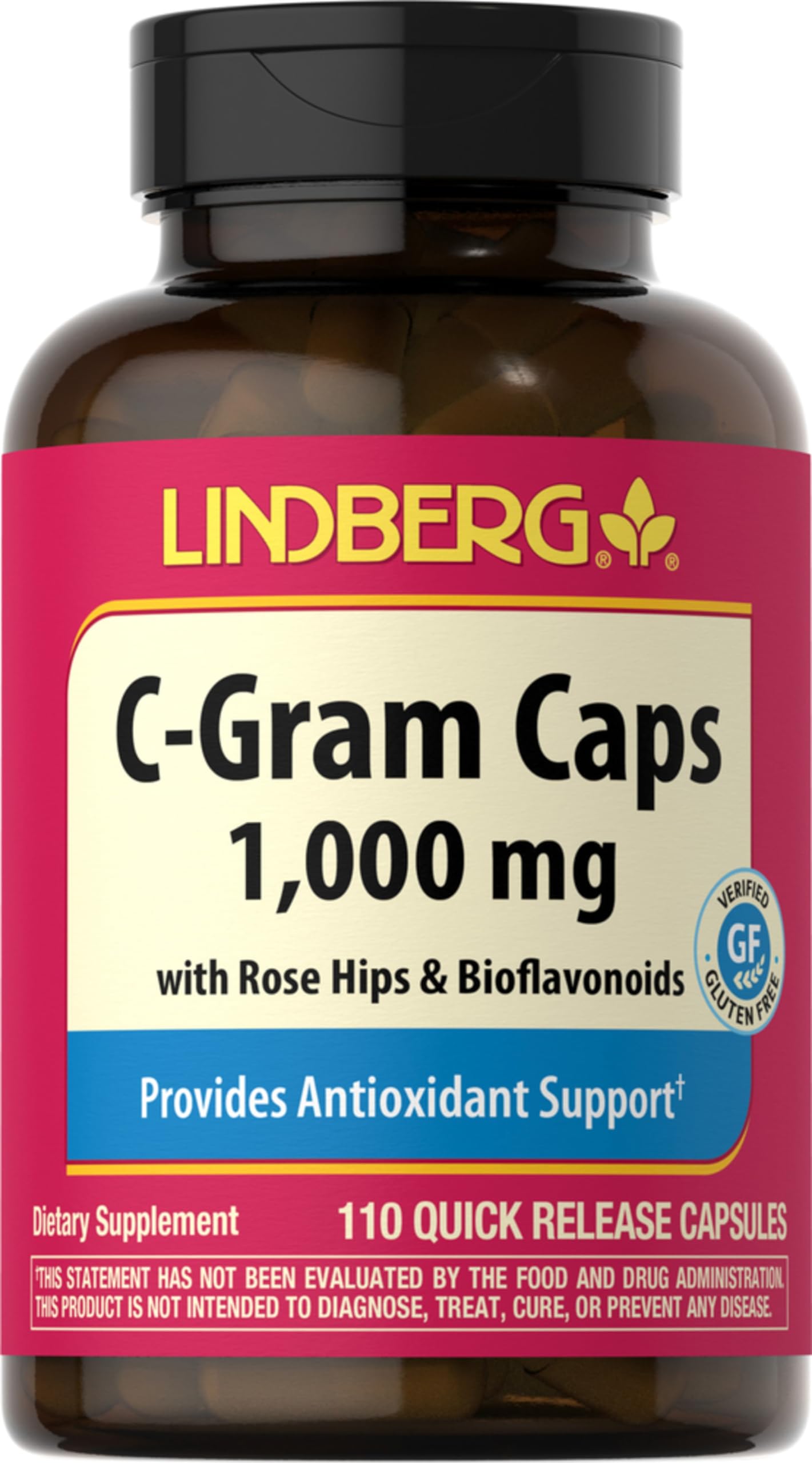 Piping Rock front bottle view showing label and 110-count benefit