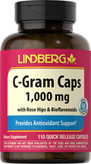 Piping Rock front bottle view showing label and 110-count benefit