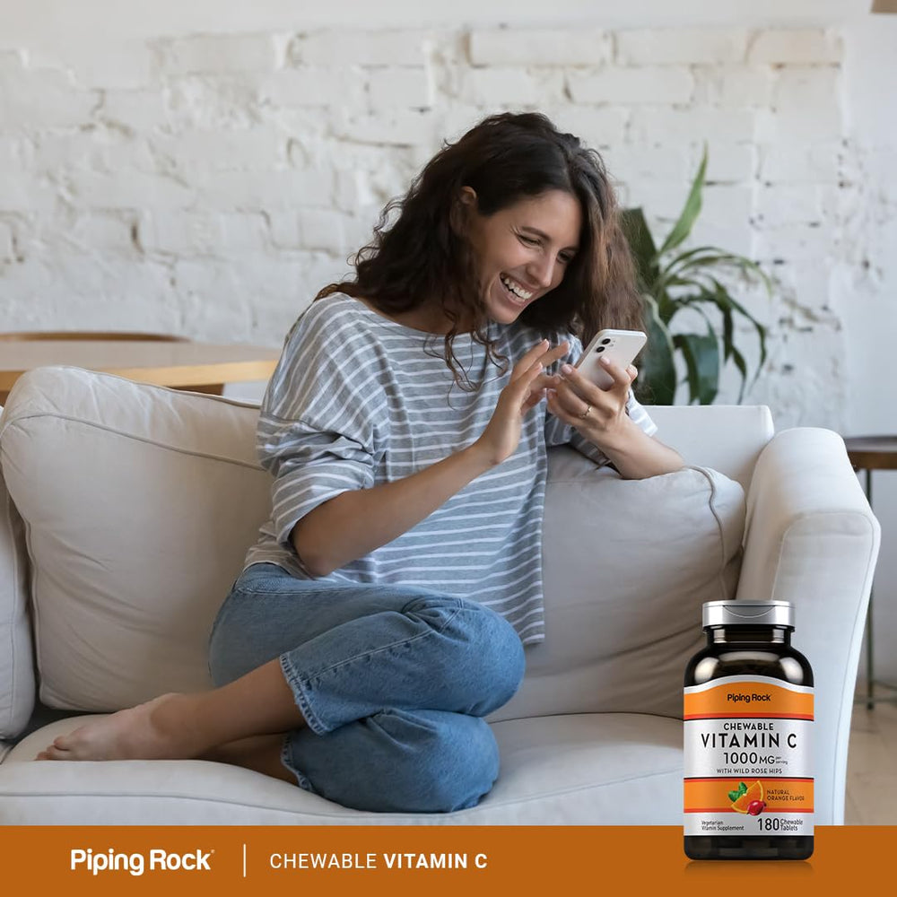 Piping Rock tablet with travel bag illustrating on-the-go convenience