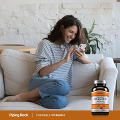 Piping Rock tablet with travel bag illustrating on-the-go convenience