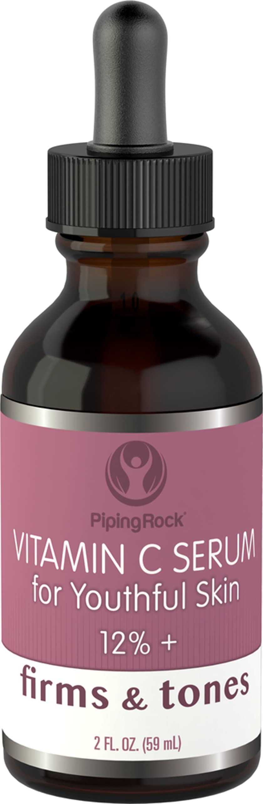 Piping Rock bottle front packaging showing clear label and size benefit