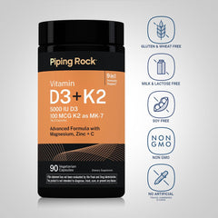 Piping Rock open bottle with capsules showing easy daily dosing