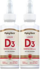 Piping Rock Vitamin D3 Liquid 5000 IU 2 oz bottle