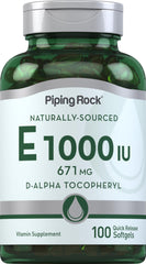 Piping Rock bottle front view showing label and count, clear product benefit