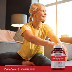 Two-pack packaging of Piping Rock Vitamin K2 MK4 supplement