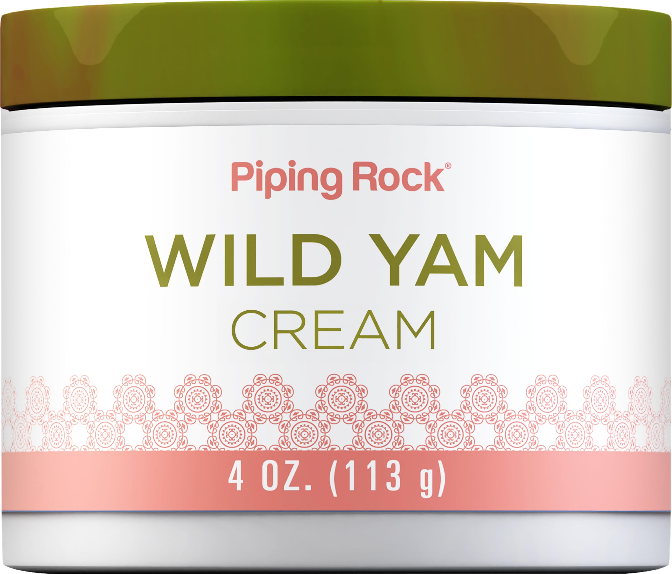 Piping Rock cream jar front showing label and hydration benefits
