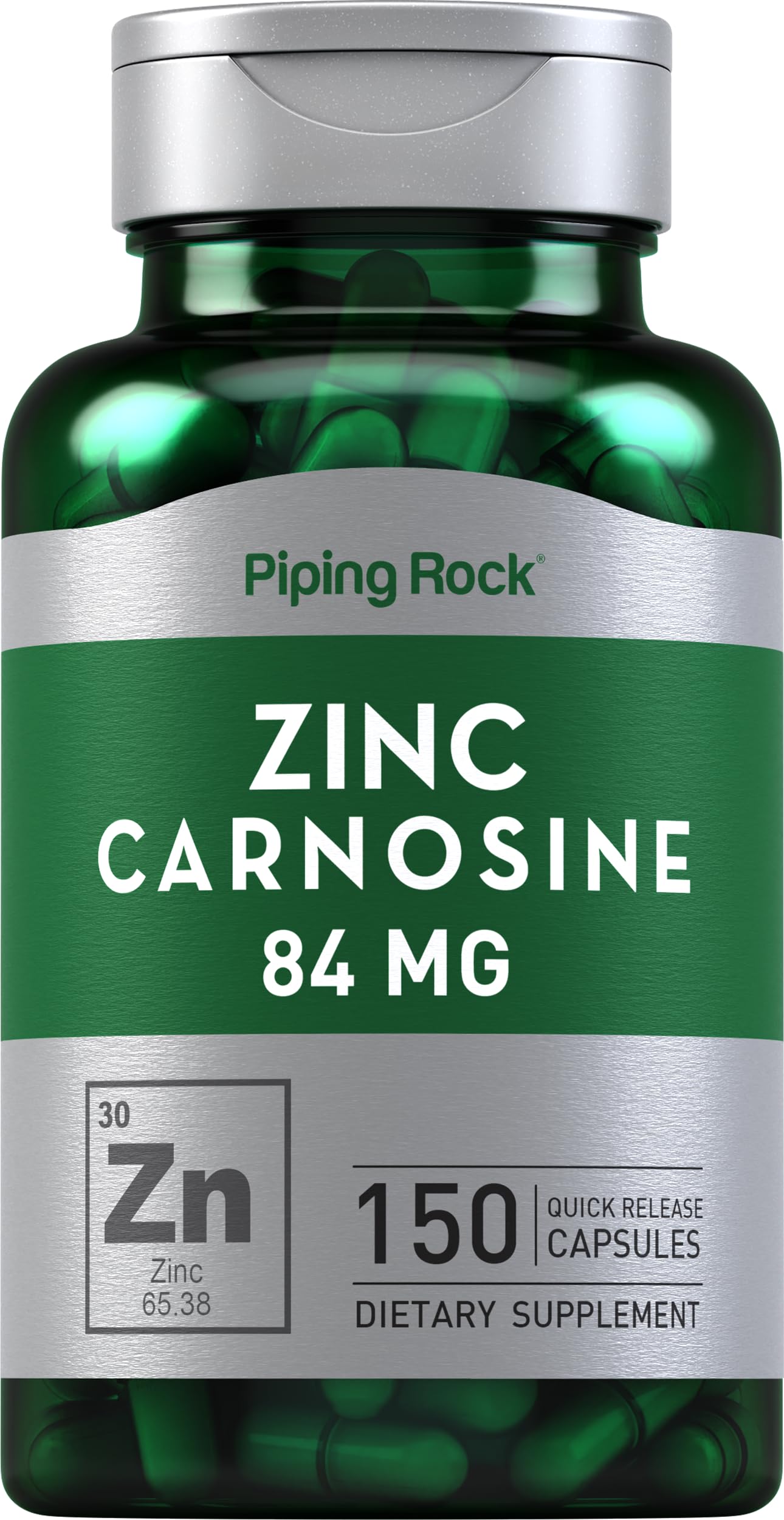 Piping Rock front bottle label showing product name and 150 capsules benefit clarity